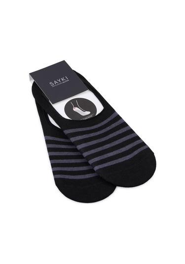 Gri Desenli Pamuklu İkili Babet Çorap 33801 Model32