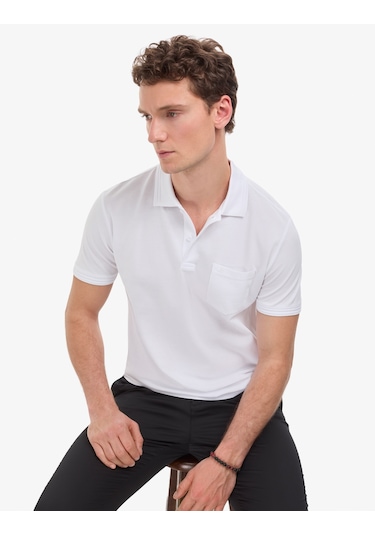 Pierre Cardin Erkek Beyaz Tişört Basic 50325290-vr013