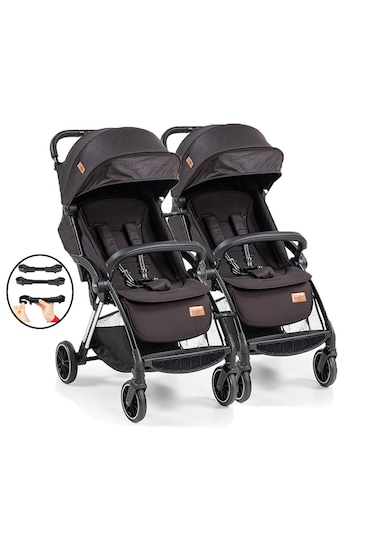 Baby2go Tulipa Cabin Otomatik Katlanan İkiz / Siyah
