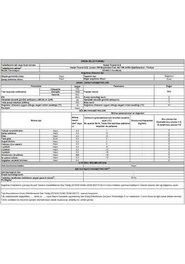 Vestel SD40011 DuoMode Sandık Tipi Derin Dondurucu