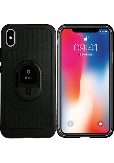 iPhone XS Max iFace Yüzük Tutuculu Arka Kapak Halka-Siyah