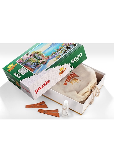 King Of Puzzle Taraçadan Sahil Ahşap Puzzle 3000 Parça