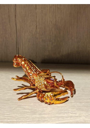 Swarovski Taşlı Istakoz Mücevherlik / Dekoratif Biblo