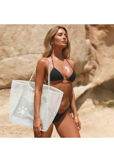 Springsun 35l Çok Kapasiteli Ağ Özelliqli Çanta - Katlanabilir, Dayanıklı Nilon, Çamaşır/içindekiler Saklama, Plaj/piknik/ Tatil Kullanıma Uygun