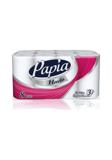 Papia Rulo Kağıt Havlu 8'li 3 Paket