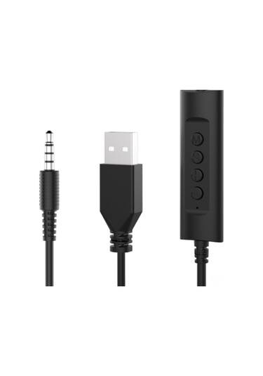 Teltree H58 Usb+3.5mm Kablolu Kulaküstü Mikrofonlu Telefon Ve Ofis İş Kulaklığı - Siyah