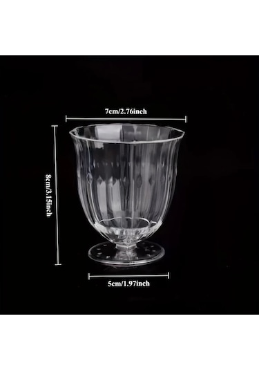 Willowhaven 8 Parça Elmas Desenli Şık Uzun Bardak - Pasta, Dondurma, Çay İçin Dayanıklı