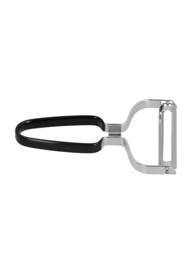 Fosenze Paslanmaz Çelik Meyve Sebze Soyucu, Kabuk Kırpan Aleti, Plastik Kaplı Saplı, Havuç Patates Salatalık İçin Dayanıklı Tasarım Siyah