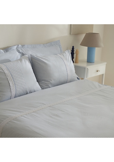 Karaca Home Luisa %100 Pamuk Çift Kişilik Nevresim Takımı Mavi