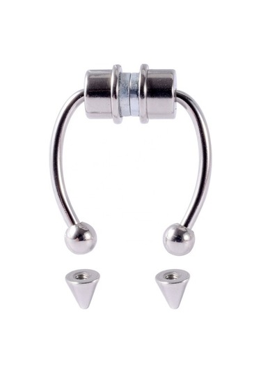 Mıknatıslı Fake Septum Piercing Gümüş rengi Gümüş
