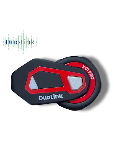DuoLink X01 Pro İnterkom Bluetooth 6 Kişi Grup Motosiklet Kulaklık Müzik Paylaşımı Kask Intercom Sesli Yanıt