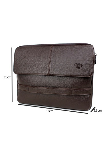 Unisex Kahverengi 12 & 13 Inç, Evrak Laptop Ve Dosya Çantası Kahverengi