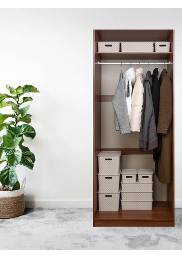 El Casa Kapaklı Organizatör Kutusu, 14 L 59681056 Kahverengi-gri