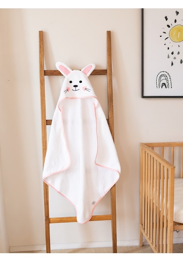 %100 Pamuk 75x75 Bebek Havlusu / Kundak - Tavşan