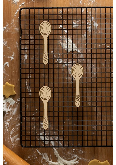 Kaşık Kurabiye Kalıbı, Hamur Şekillendirici, Bisküvi Kalıbı, Kolay Kesim Ucu Beyaz