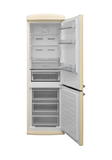 Vestel Retro NFK37201 Bej 330 LT No-Frost Kombi Tipi Buzdolabı