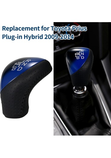 Lemestar Toyota Prius 2009-2014 İçin Deri-plastik Vites Çubuğu Kolu, 8.5x6.2cm, Çok Renkli Çok Renkli