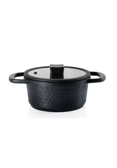 Schafer Hektor 3 Lü Döküm Tencere Seti 6 Parça-siyah