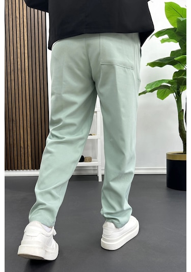 Edwox Erkek Düz Jogger Pantolon Yeşil Edw451 Yeşil