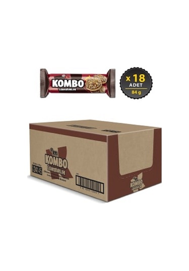 Eti Kombo Lokmalık Bisküvi 84gr 18 Adet