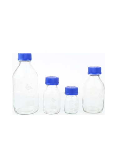 Suntek Ölçekli Çizgi Vidalı Kapaklı Mezun Yuvarlak Cam 100ml