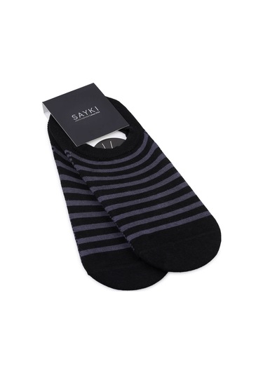 Gri Desenli Pamuklu İkili Babet Çorap 33836 Model50