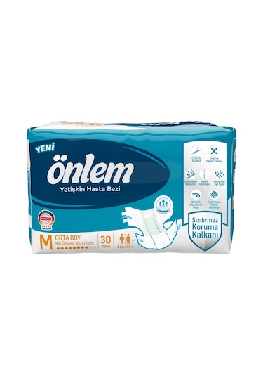 Önlem Bel Bantlı Tekstil Yüzey Hasta Bezi Medium Orta 90 Adet