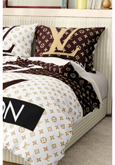 Marka Nevresim Takımı Çift Kişilik Pamuklu Saten Kumaş 6 Parça 3d Dijital Baskı Duvet Cover Set Model No:69 Renkli