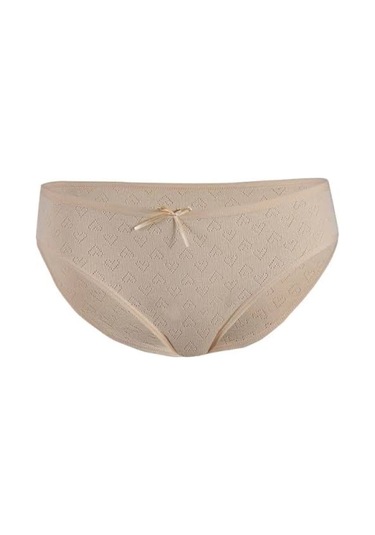 Özten Kadın Kalp Desenli Bikini Külot 6 Adet Ten