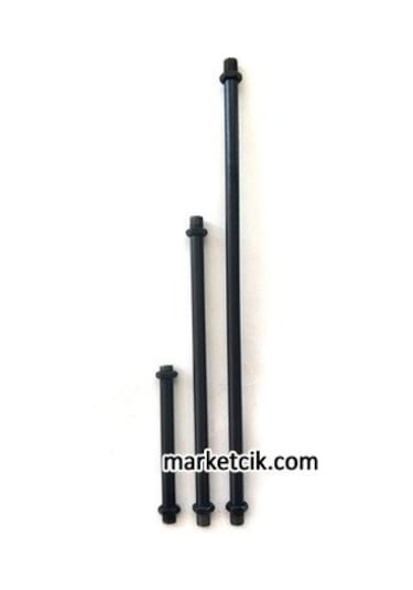 Siyah Avize Masa Lambası Uzatma Borusu Tij 10 Cm