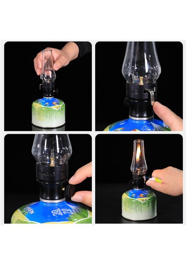 Yifomall Dışarıda Kullanım Güneş Desenli Taşınabilir Gazlı Çadır Lambası - Parlaklık Ayarlanabilir Tip B Stüdyo Işığı Çok Renkli