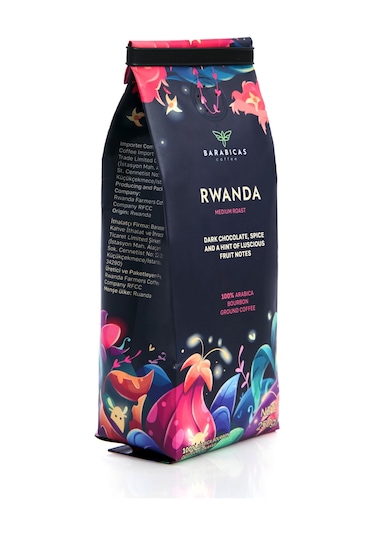 Barabicas Rwanda 100% Arabica Bourbon Medium Roast Öğütülmüş Kahve 250 G