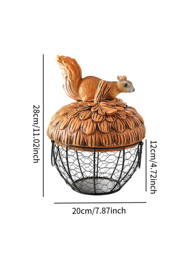 Suntek Yumurta Sepeti Mutfak Malzemeleri Atıştırmalık Kiler 20x28cm Kahverengi