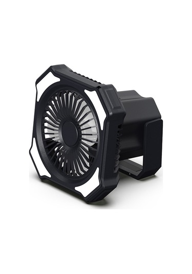 Symbee Kamp Fan Lambası 3 Hızlı 3 Aydınlatma Seviyeli 4000mah Usb Şarj Edilebilir Portatif Kumandalı Fener + Fan Siyah