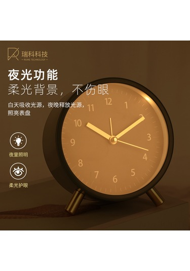 Gajeena Beyaz Akıllı Ev Alarm Saati: Sessiz, Kullanıması Kolay, Dayanıklı Materyal, Odalar Ve Salonlar İçin Tasarlanmıştır Pilli Renkli