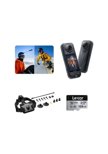 X5 Aksiyon Kamerası - Kayak Kiti 128 Gb Siyah