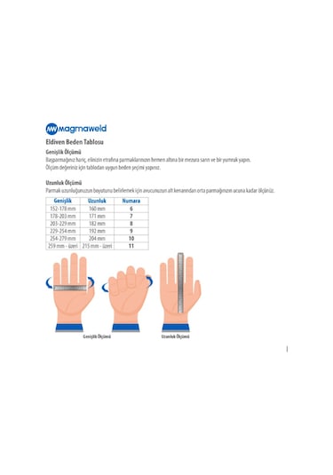 Magmaweld TIG Kaynak Eldiveni No : 11