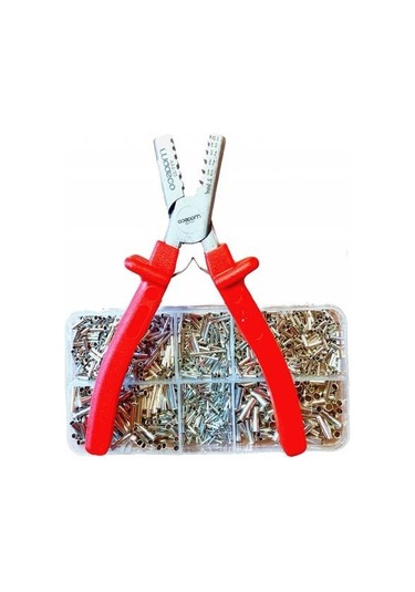 2000 Parça Bakir Bağlantı Boru Terminal Izolesiz Yüksük 0.5-2.5