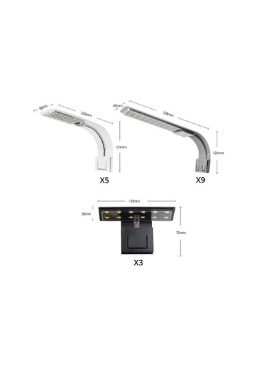 Silkroadselect Huoxun Shop A Mavi Stil Led Balık Tankı Sulu Manzara Işıkları Klipsli Akvaryum Lambası Su Bitkisi Su Yosunu Led Büyüme Işığı Su Geçirmez Beyaz