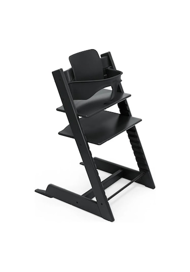 Stokke Tripp Trapp Chair Black Ayarlanabilir Ergok Ahşap Sandalye,