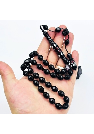 Özel Tasarım İmame İşçilikli Erzurum Oltu Taşı Tesbih