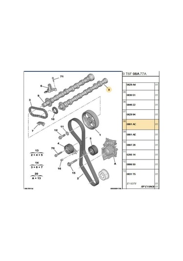 Eksantrik Emme Mili C5 307 407 508 2.0tdcı Est40054-0801ac