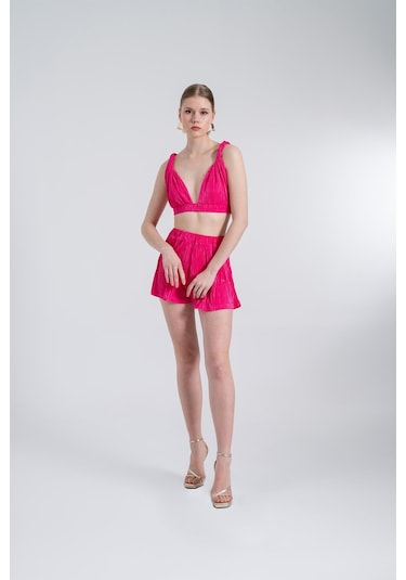 Holly Lolly Beli Lastikli Mini Comfy Şort Pembe