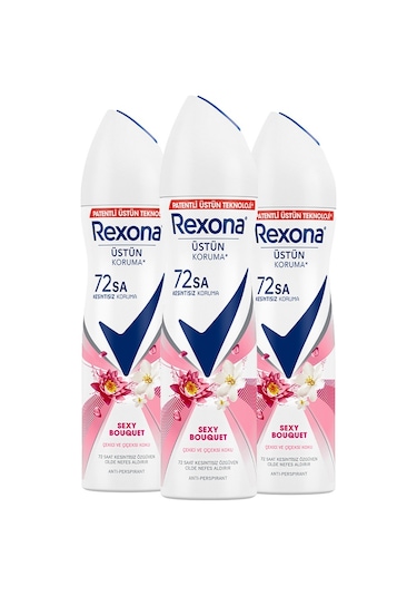 Rexona Sexy Bouquet 72 Saat Kadın Sprey Deodorant 3 x 150 ML