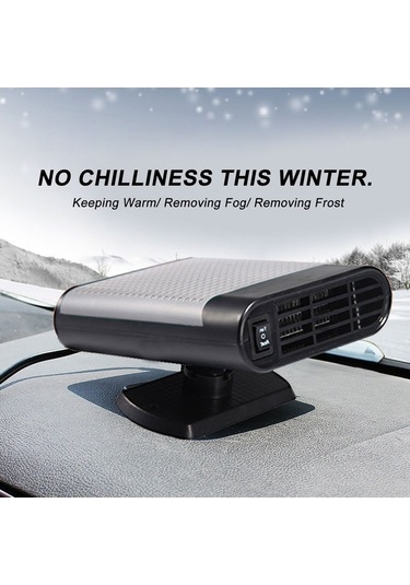 Pazly Arac İçin 360 Dönebilen Isıtma & Soğutma Üfleyici - Sisleme, Buz Çözücü, Siyah-kırmızı, 150w, 12v, 150x110x75mm