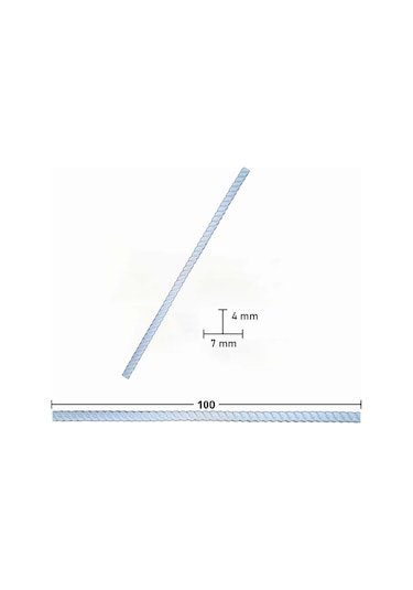 Esnek Çıta Bükülebilir 1 Metre Örgü Çıta 4x7mm