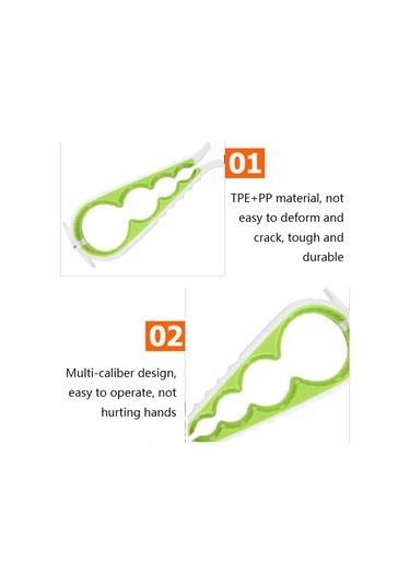 Çok Fonksiyonlu Silikon Kaymaz Şişe Açıcı Ev Güvenliği Açıcı Olabilir Beyaz + Yeşil , Boyut:6 Adet Beyaz