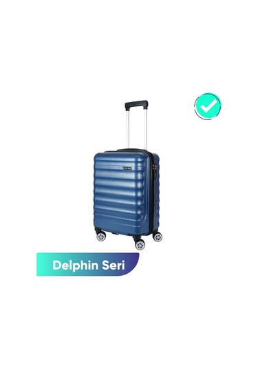 Vegmann Delphin Mavi Kabin Boy Valiz Mavi