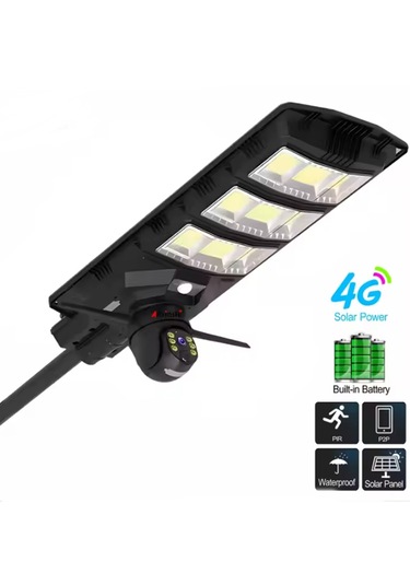4g Kameralı 450watt Sokak Lambası - Sim Kart Tak/kullan