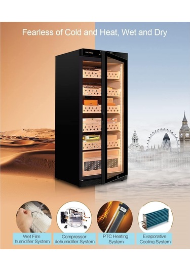 Raching Elektronik Puro Dolabı Siyah Mon1800a